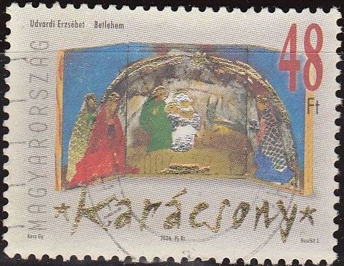 z vendido Hungria 2004 Scott 3912 Sello º Navidad Belen de Udvardi Erzsebet 48ft Hongrie Magyar Posta Ungarn Hungary Ungheria Hongarije 